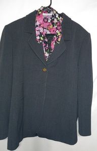 Heidemann 12 Wool Blend Skirt Blazer Suit Set Dark Gray